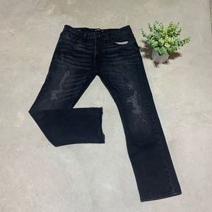 Hollister Ripped Black Slim Straight Jeans